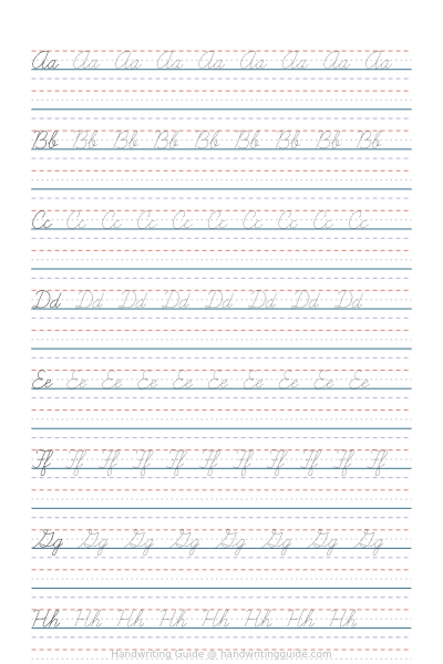 A-z - Basic cursive with copy worksheet thumbnail