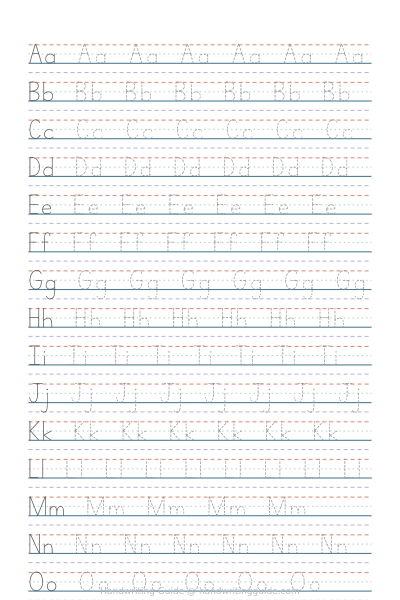 A–Z Basic print worksheet thumbnail