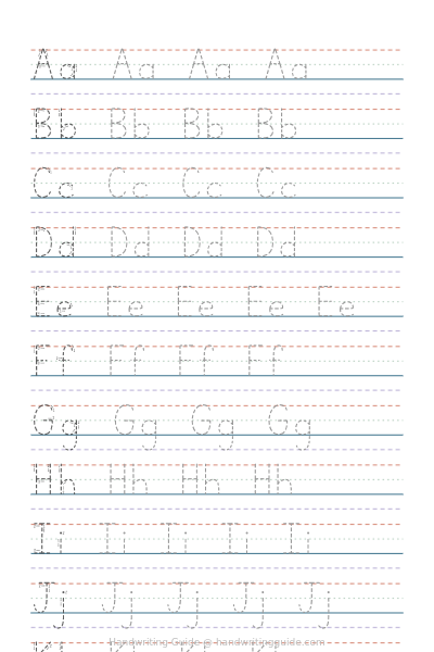 A–z Basic print with arrows worksheet thumbnail