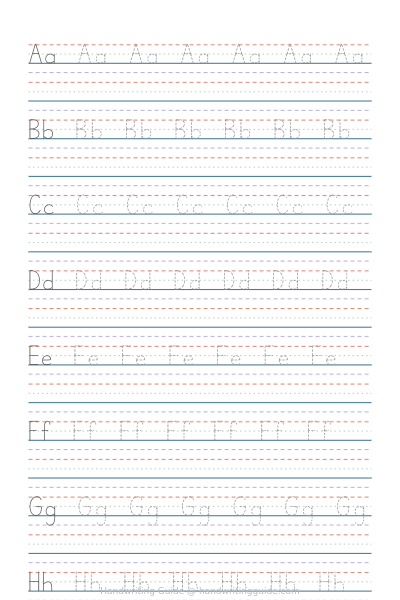 A–Z Basic print with copy worksheet thumbnail