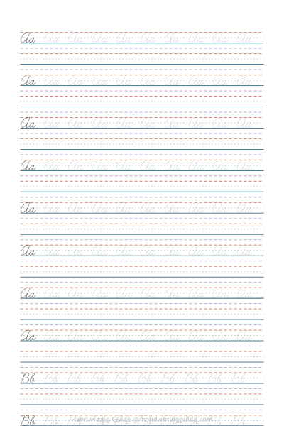 A-z cursive Full pages worksheet thumbnail