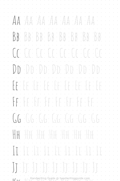 A–z alphabet in condensed marker caps worksheet thumbnail
