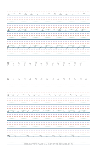 Basic cursive - By shape group worksheet thumbnail