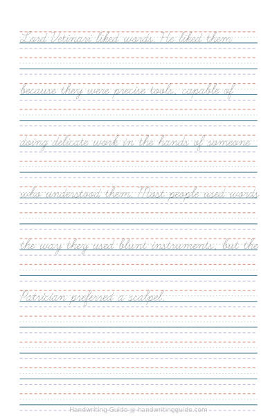 Basic cursive text worksheet thumbnail