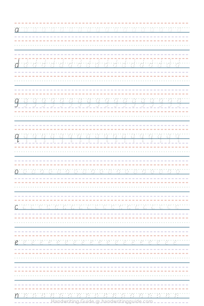 Basic print (slanted) - By shape group worksheet thumbnail