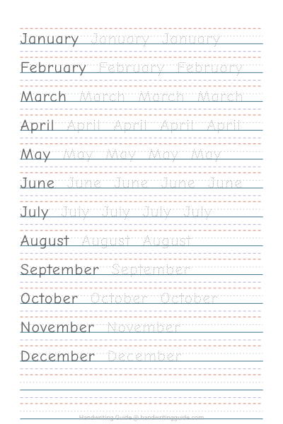 Months of the year – Comic Neue worksheet thumbnail