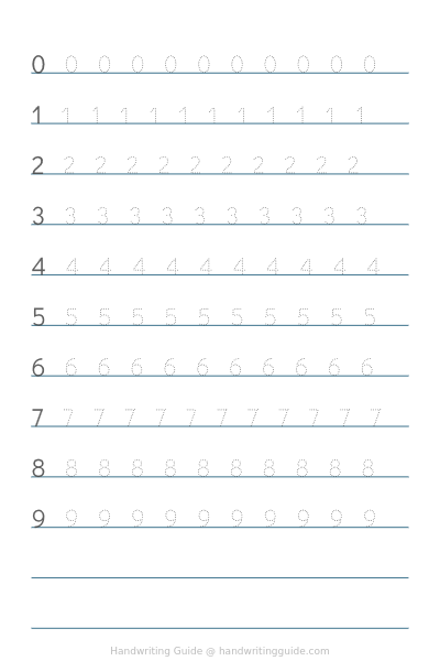 Digits 0–9 - Didact Gothic worksheet thumbnail
