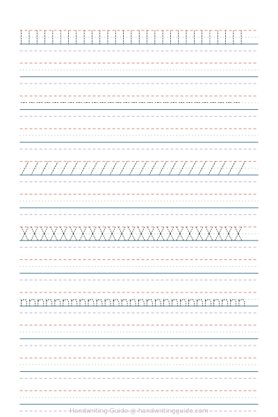 Line drills: strokes and arches worksheet thumbnail