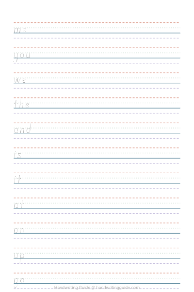 First words: little words worksheet thumbnail