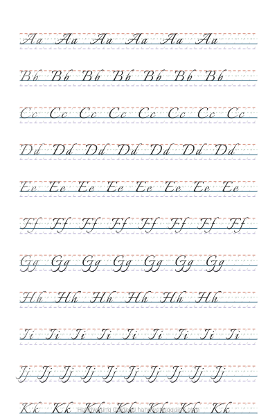 Script alphabet - Italianno worksheet thumbnail