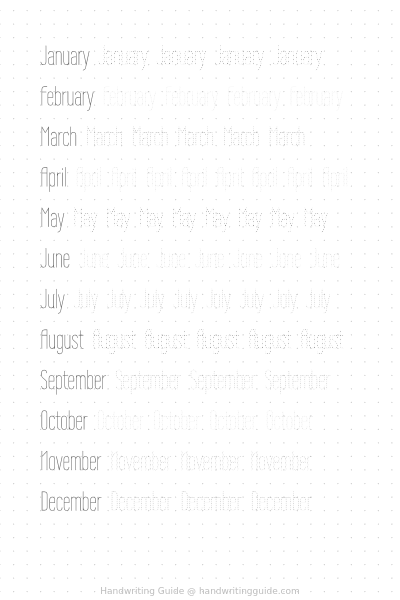 Months in tall skeleton caps worksheet thumbnail