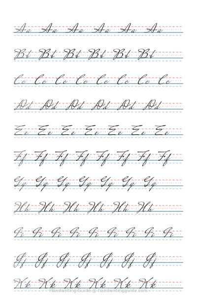 Copperplate alphabet – Mrs Saint Delafield worksheet thumbnail