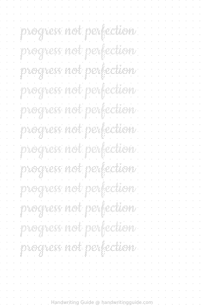 Phrase: Progress not perfection worksheet thumbnail