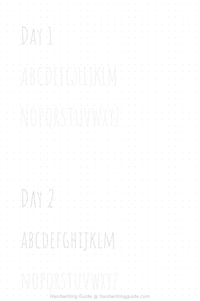 7-day lettering challenge – Amatic SC worksheet thumbnail